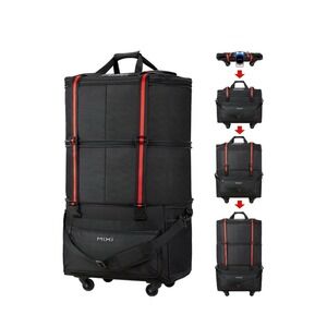 mixi Travel Bag with Wheels Expandable Foldable Luggage Bag Collapsible Rolling